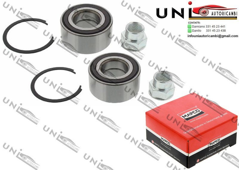 Kit 2 Cuscinetto Anteriori / Alfa Romeo Mito da 2008​ / Citroën Nemo Furgonato / Station wagon da 2008​ / Fiat Brava da 1995 / Fiat Bravo I da 1995 / Fiat Fiorino Cassone /Furgonato/Promiscuo da 2007