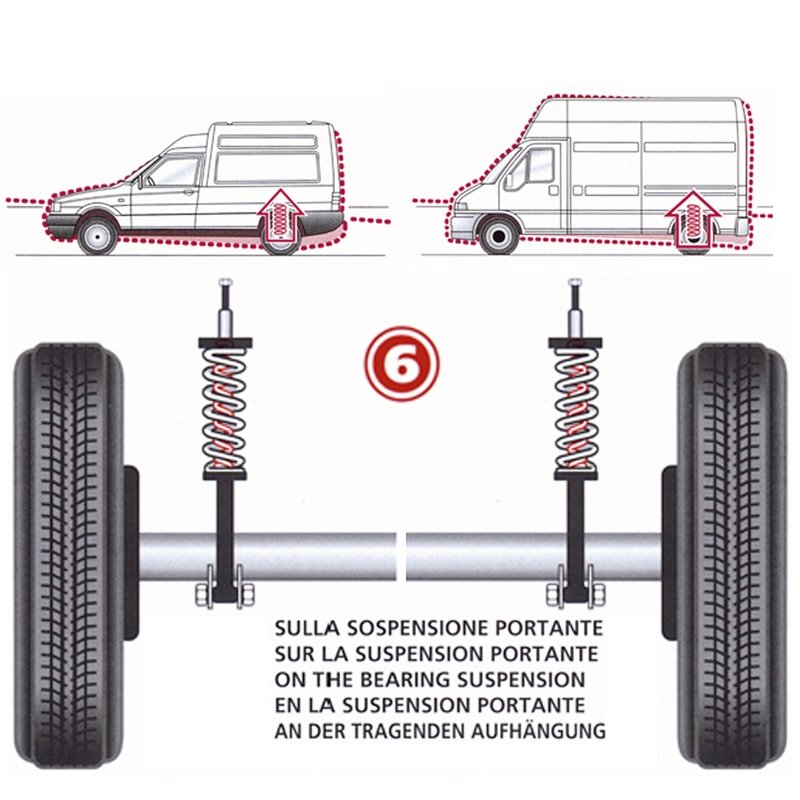 Kit Molle Stabilizzatrici da Carico Posteriori Audi A4 Berlina 8E - B6 B7 da 2001 - 11.2007