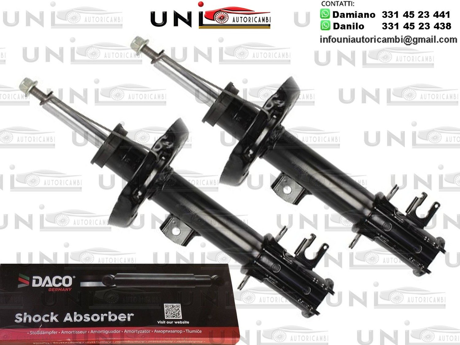 2 Ammortizzatori Anteriori SINISTRO SX + DESTRO DX a gas per: FIAT DOBLO; OPEL COMBO, COMBO TOUR 1.3D-2.0D 02.10-