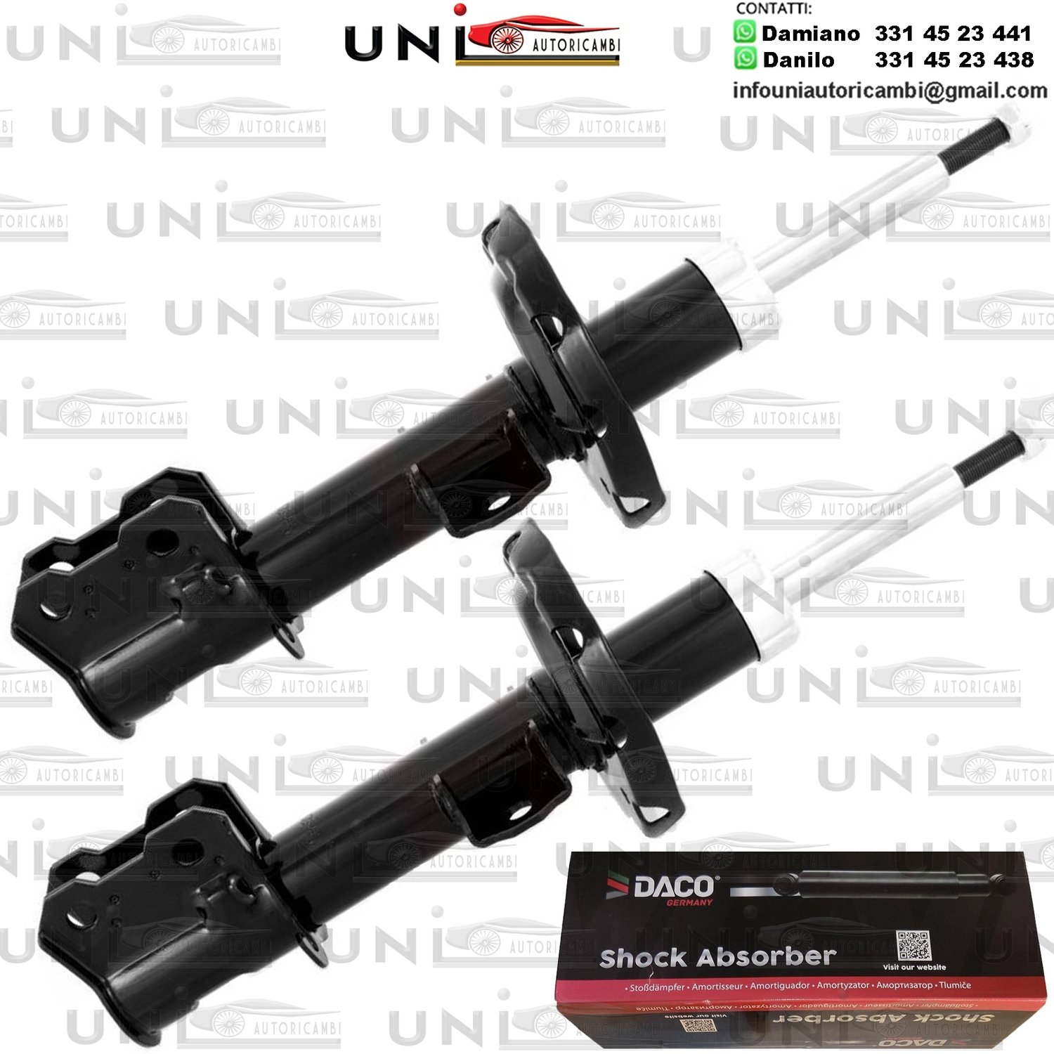 2 Ammortizzatori Anteriori a Gas Opel Corsa C da 09.2000 a 12.2009