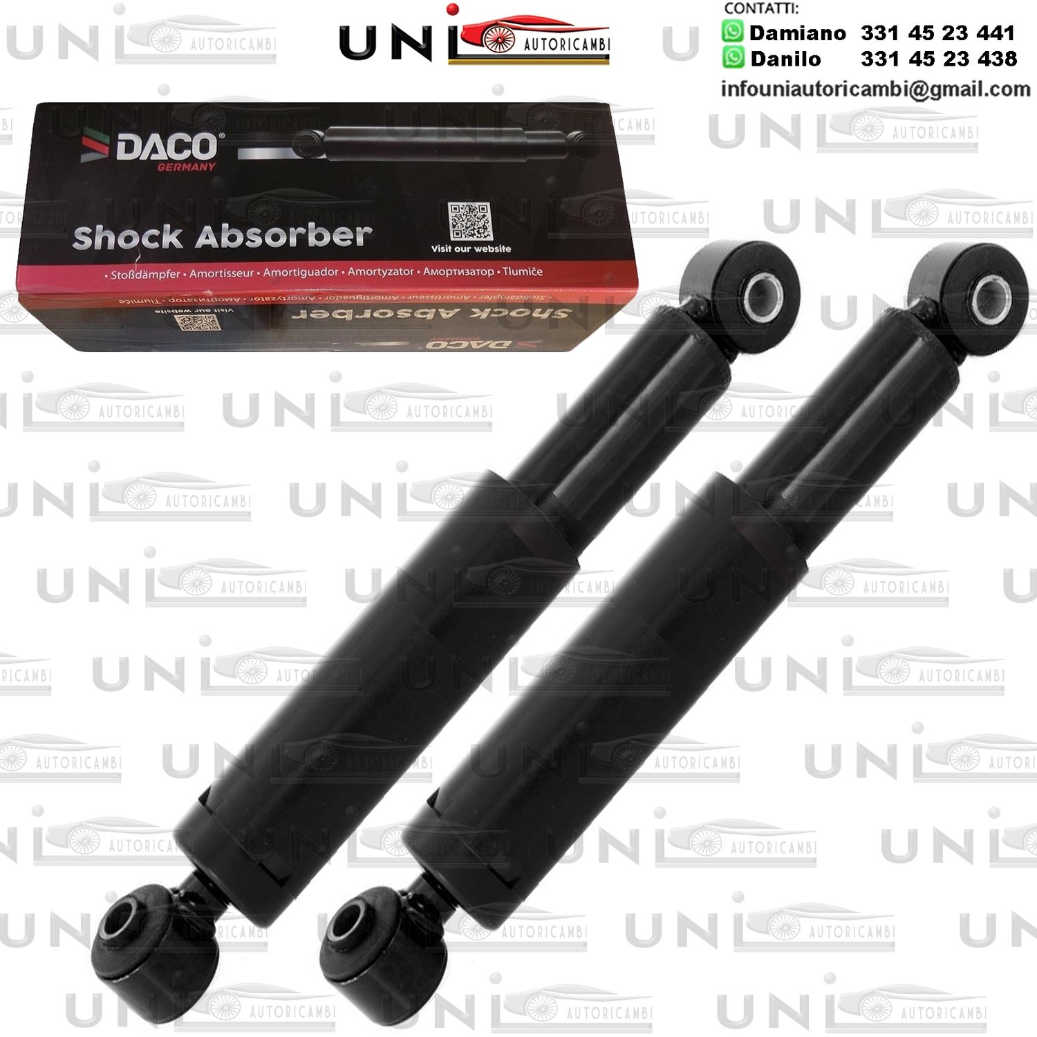 2 Ammortizzatori Posteriori a Olio Nissan Kubistar (X76) 1.2 da 2003 a 2009 / Renault Kangoo (KC0/1) 1.2 (KC0A, KC0K, KC0F, KC01) da 1997 a -