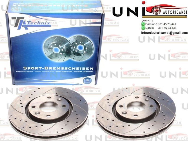 2X Dischi Sportivi Anteriori Citroën Berlingo / C3 / C3 Picasso / C4 / C5 / Peugeot Xsara / 206 / 207 / 5008 / Partner