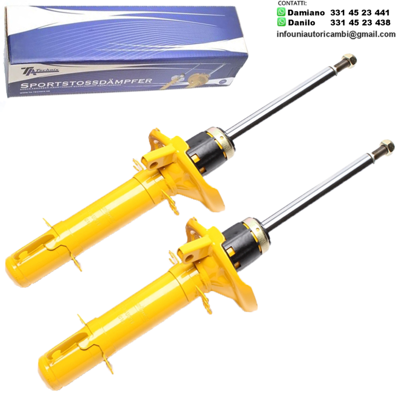 2 x Ammortizzatori Anteriori Sportivi AUDI A3 8L DAL 1996 - , SEAT LEON e TOLEDO 1M dal 1999 - ,  VW GOLF IV 4 dal 1998 - , VW BORA 4 dal 1998 - 1.9TDI SOLO MODELLI QUATTRO / 4MOTION!!!