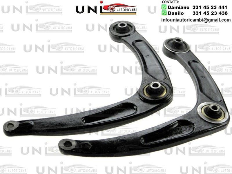 2x Bracci Anteriori Inferiori RINFORZATI Sinistro SX + Destro DX CITROEN BERLINGO, C4, C4 GRAND PICASSO I, C4 I, C4 PICASSO I; PEUGEOT 307, 307 CC, 307 SW, PARTNER, PARTNER TEPEE 1.2-Electric 08.00-