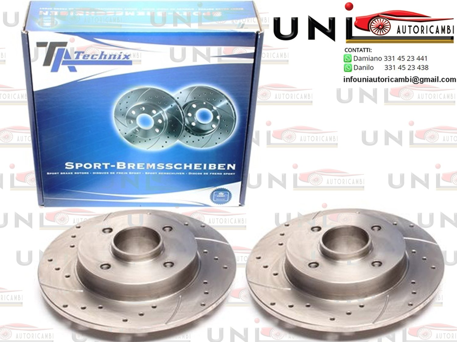 2X Dischi Sportivi Posteriori Citroën C4 Phase I / C4 Stufenheck / C4 Coupe / Peugeot 307 / 307 Break / 307 SW / 307 CC