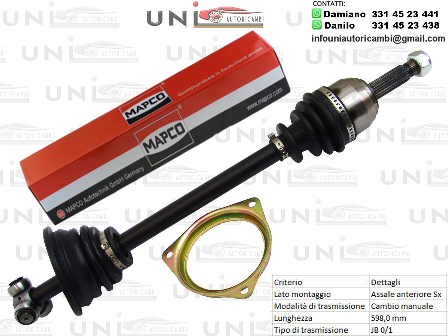 Albero Motore / Semiasse Anteriore SINISTRO / Renault Rapid Furgonato da 1985 /  Renault Super 5 (B/C40)   da ​ 1984 /Renault Super 5 (B/C40) ​Cat  da 1985 /   Renault Super 5 (B/C40) ​Turbo