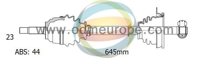 1 Albero Motore / Semiasse per: RENAULT CLIO II 16v Sport F L Driveshaft 23 645 44
