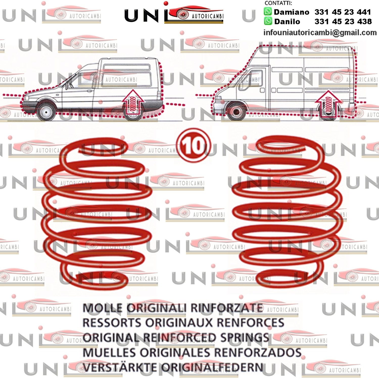 Kit Molle Stabilizzatrici da Carico Subaru Forester (SG) da 06.2002 a 10.2012