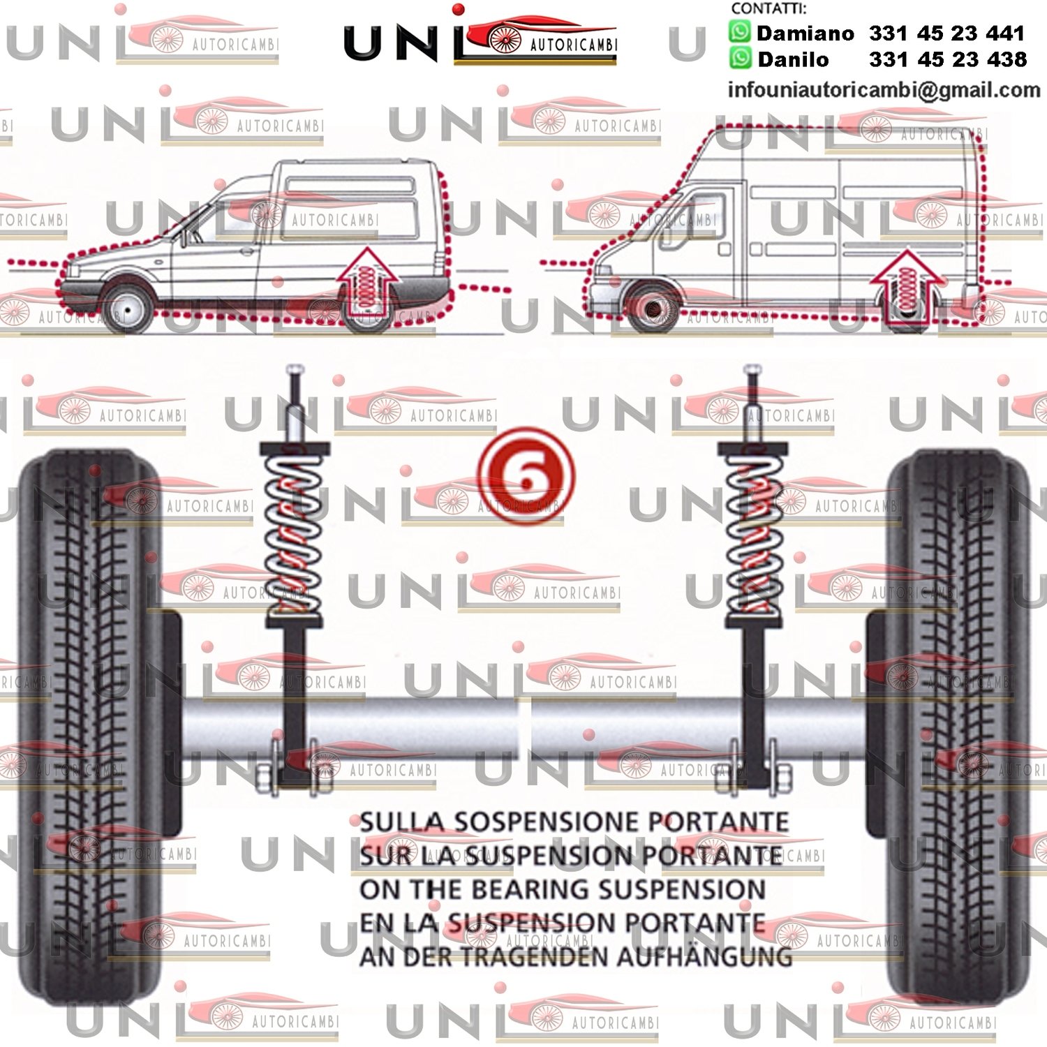 Kit Molle Stabilizzatrici da Carico Posteriori Audi A4 Berlina B8 / 8K / 8K2 da 12.2007 -