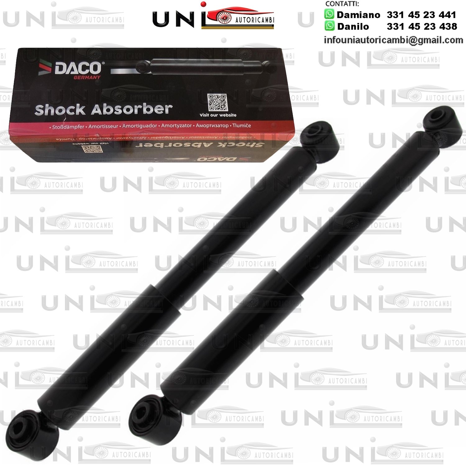 2 Ammortizzatori Posteriori a Gas Nissan Primastar Autobus (X83)​ da 03.2001 a 07.2014