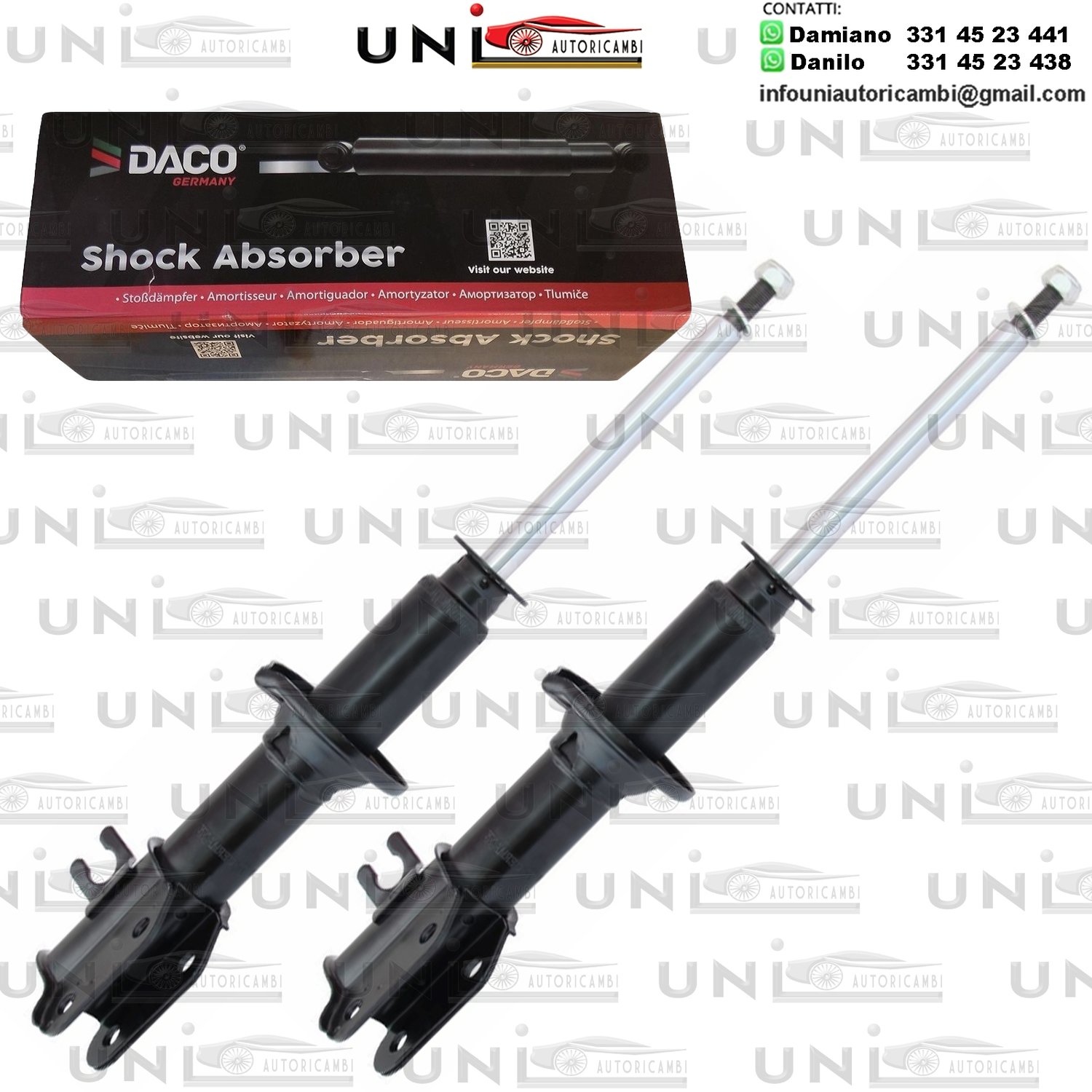 2 Ammortizzatori Anteriori a Gas Chevrolet Spark​ da 09.2000 a 12.2004​