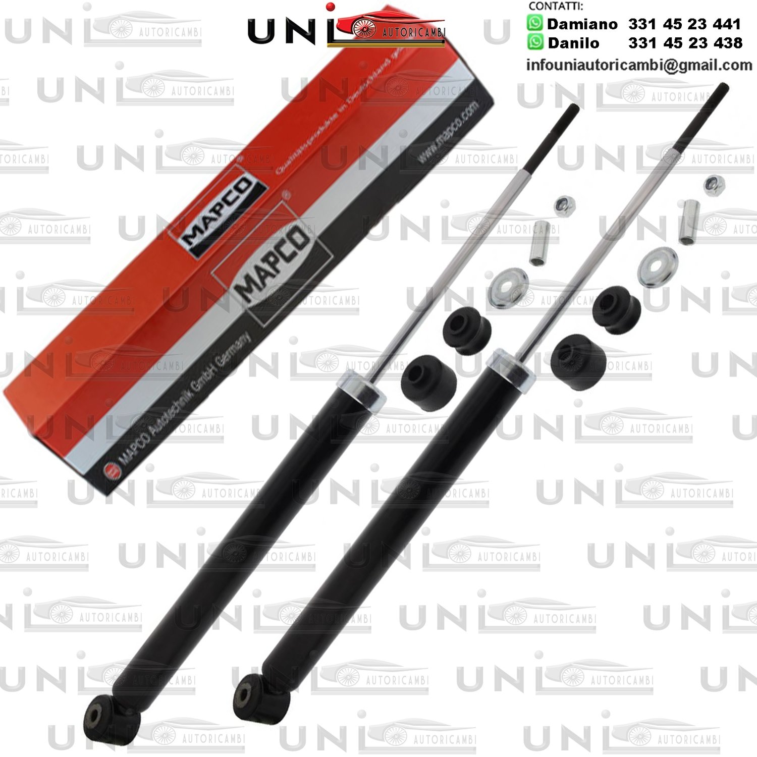 2 Ammortizzatori Posteriori Rinforzati a Gas Honda Jazz III (GE, GG, GP)​ da 07.2008 a -​