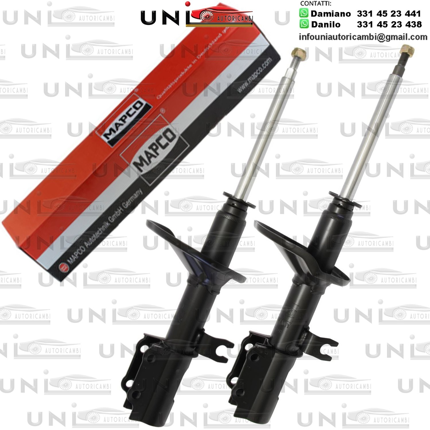 2 Ammortizzatori Anteriori Rinforzati a Gas Kia Sephia (FA)​ da 01.1995 a 10.1997​