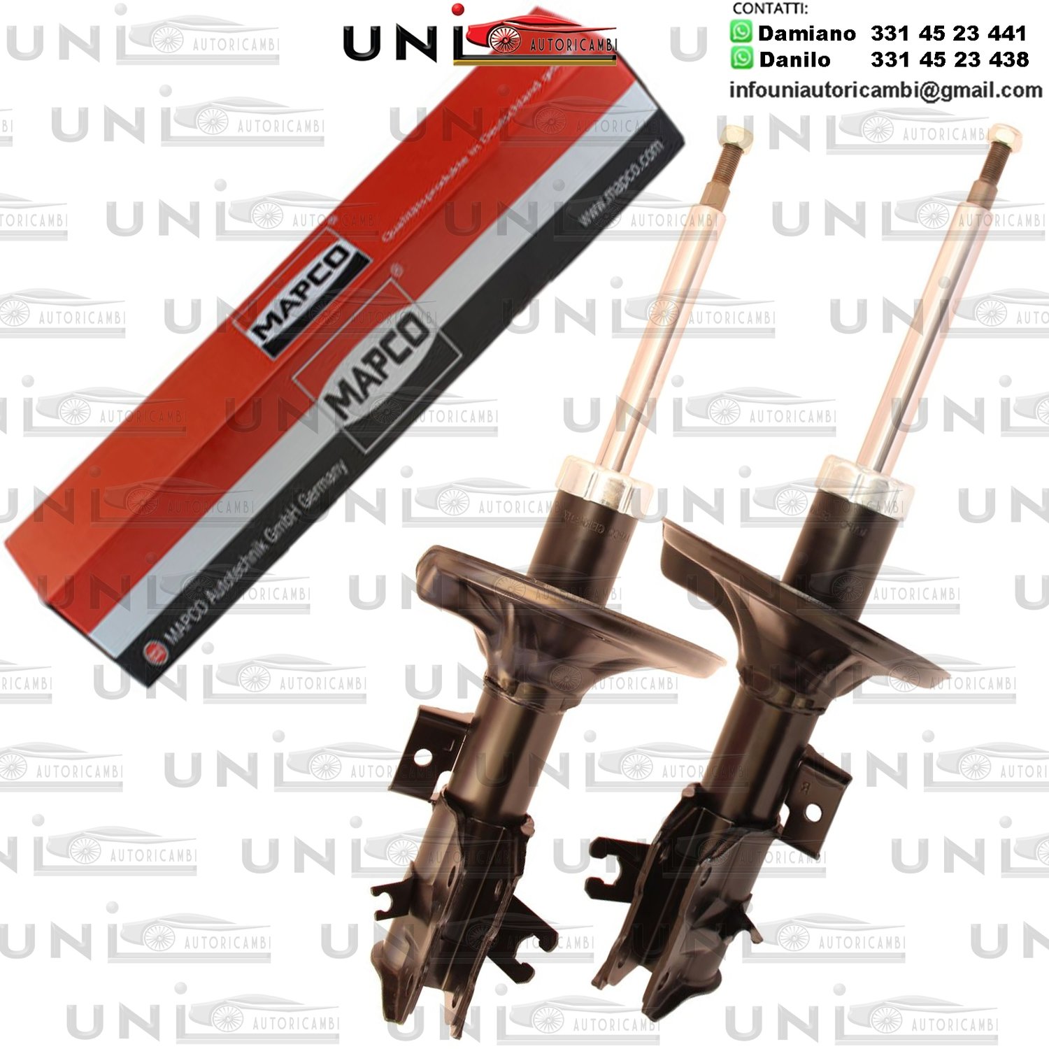 2 Ammortizzatori Anteriori Rinforzati a Gas Mitsubishi Carisma​ (DA)​ da 07.1995​ a 06.2006​