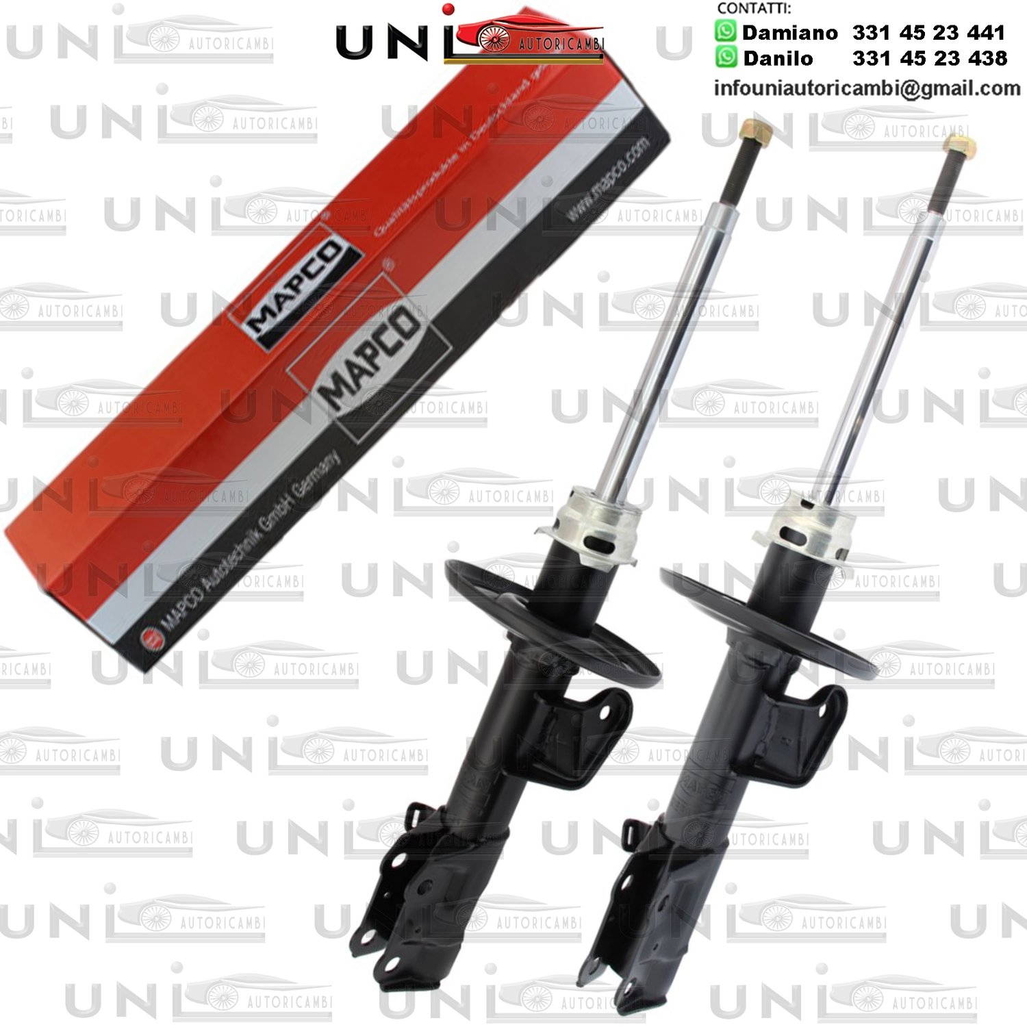 2 Ammortizzatori Anteriori Rinforzati a Gas HONDA JAZZ II