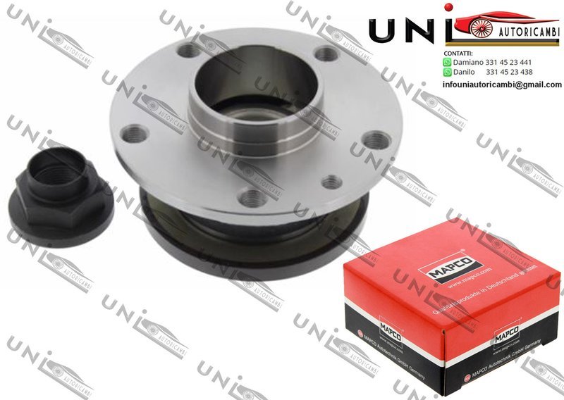 Kit 1 Mozzo Ruota con Cuscinetto Assale Posteriore Bilaterale / Alfa Romeo 166 da 1998