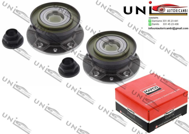 Kit 2 Mozzi Ruota con Cuscinetti Assale Posteriore Bilaterale / Alfa Romeo 166 da 1998