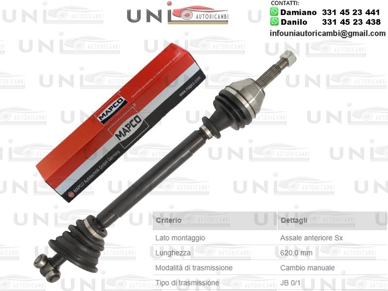 Albero Motore / Semiasse Anteriore DESTRO/ Renault Twingo I (C06) da 03.1993 a 10.1996