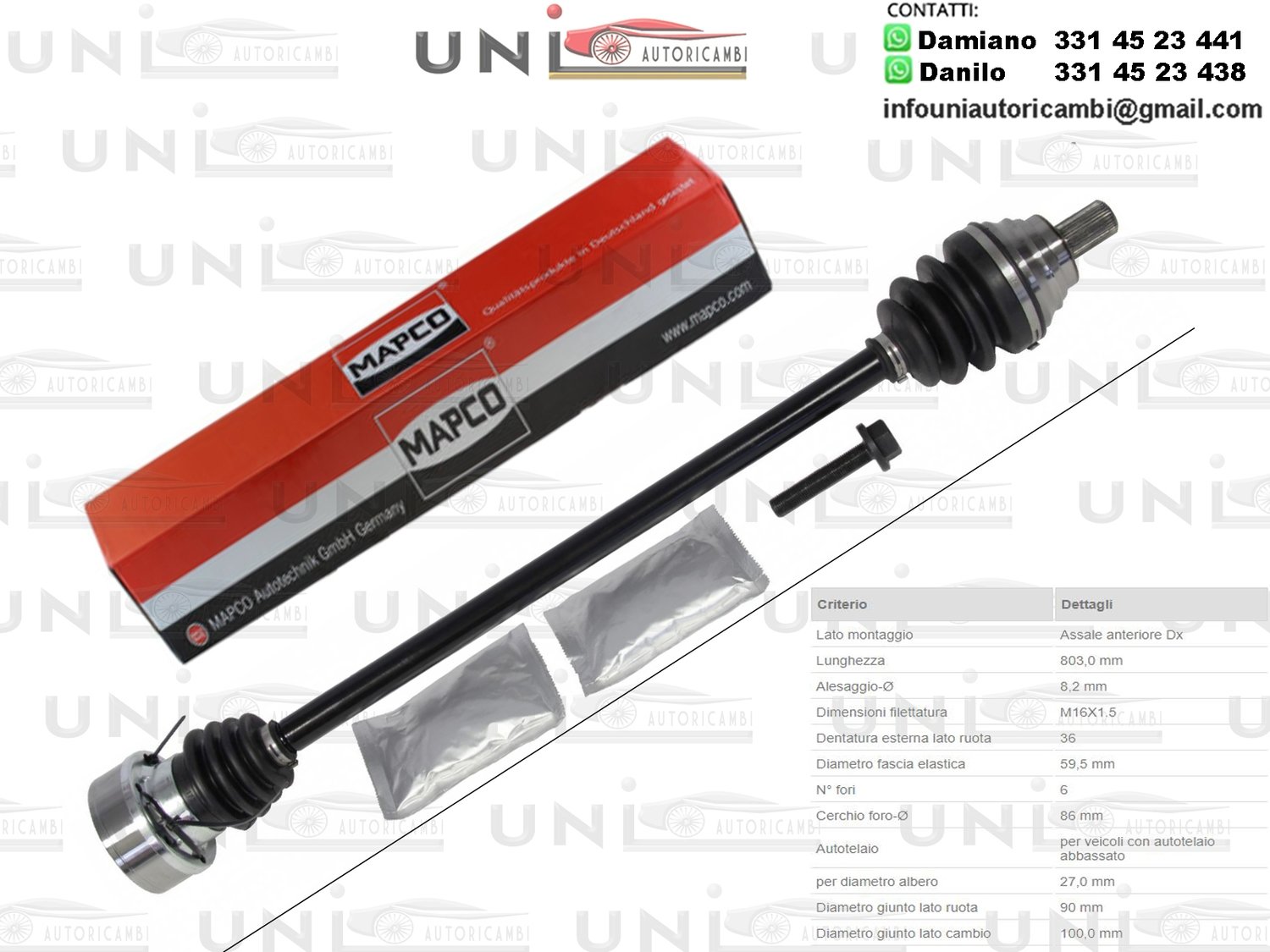 Albero Motore / Semiasse Anteriore DESTRO DX / AUDI SEAT VW