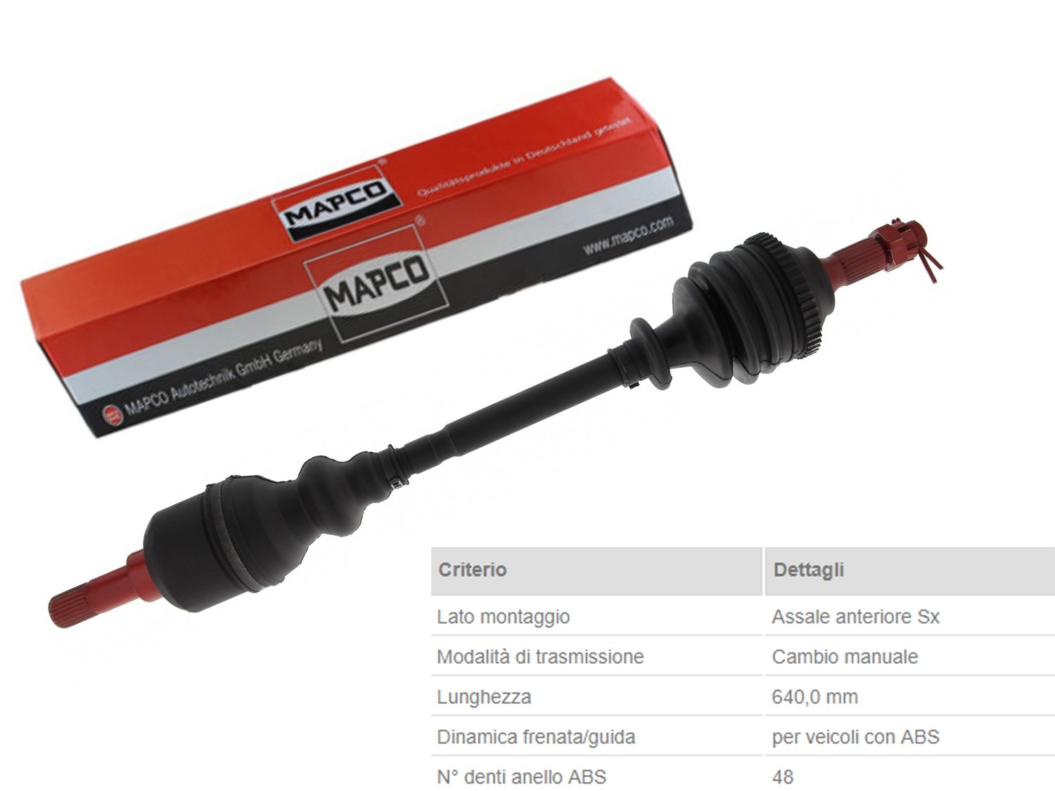 1 Albero Motore / Semiasse Anteriore SINISTRO per: Citroen Xantia da 03.1993 a 01.1998