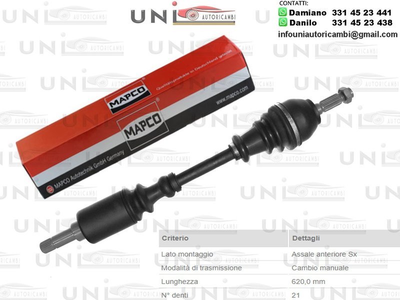 Albero Motore / Semiasse Anteriore SINISTRO /Peugeot 309 II da 1989/