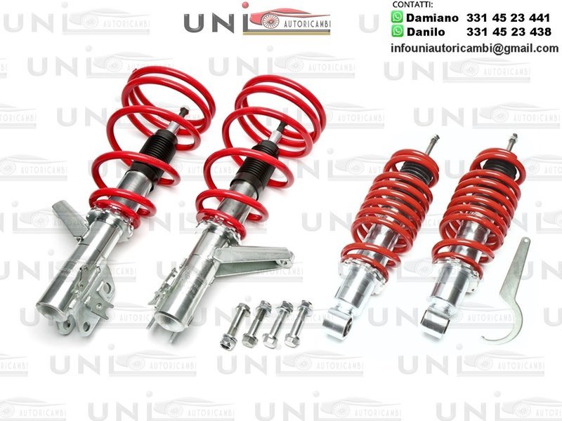 Assetto a Ghiera Regolabile Ta Technix Molle Rosse Honda Civic EM2, EP1, EP2, EP3, EP4, EU5, EU6,  EU7,  EU8, EU9 / ES4, ES5, ES6, ES7, ES8, ES9, EV1, dal 2001