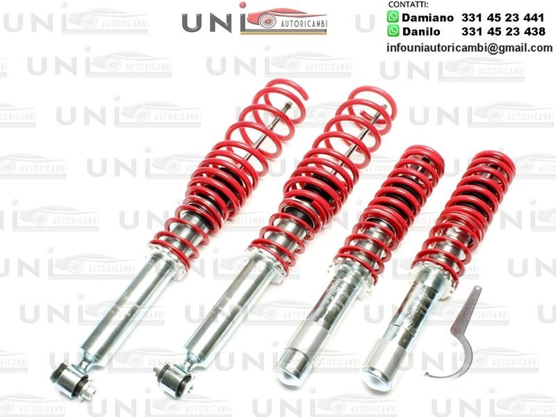 Assetto a GHIERA REGOLABILE 4x Ammortizzatori + 4 Molle per Bmw Serie 5 E39 Berlina da 1995 a 2003
