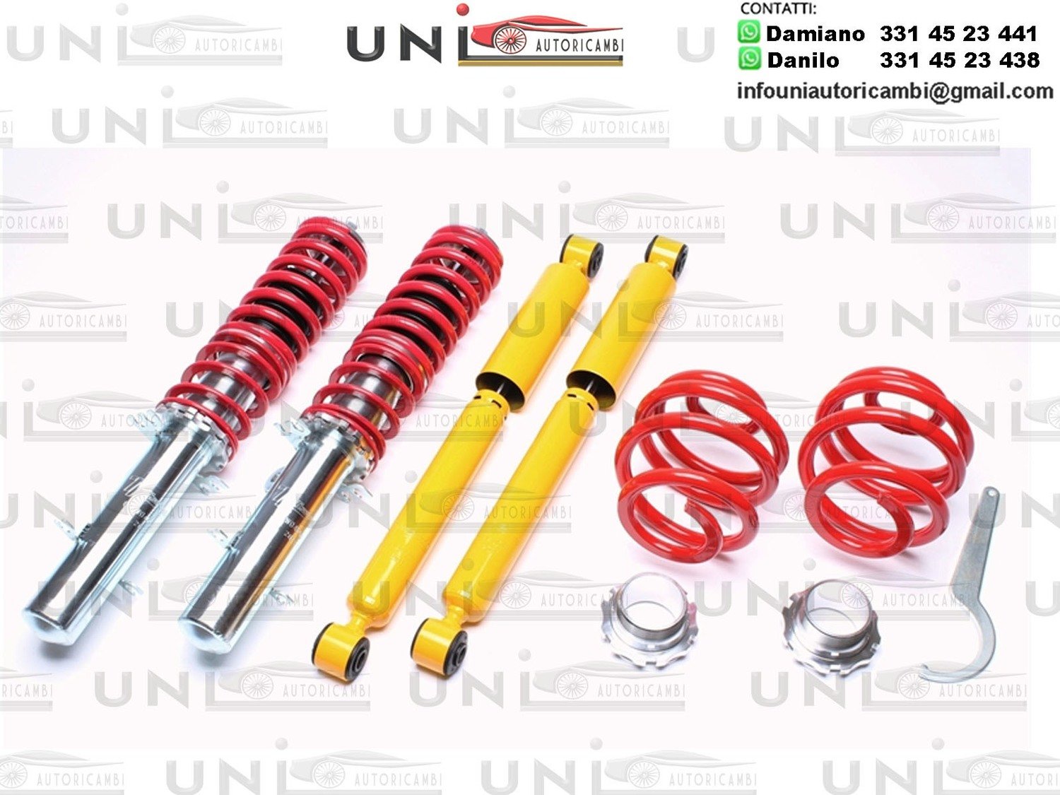 1x Assetto a GHIERA REGOLABILE per: AUDI TT 8N 4X4 - GOLF IV 4X4 - AUDI A3 8L QUATTRO - SEAT LEON 1M 4X4 - SKODA OCTAVIA 1U 4X4 - VW BORA 4X4