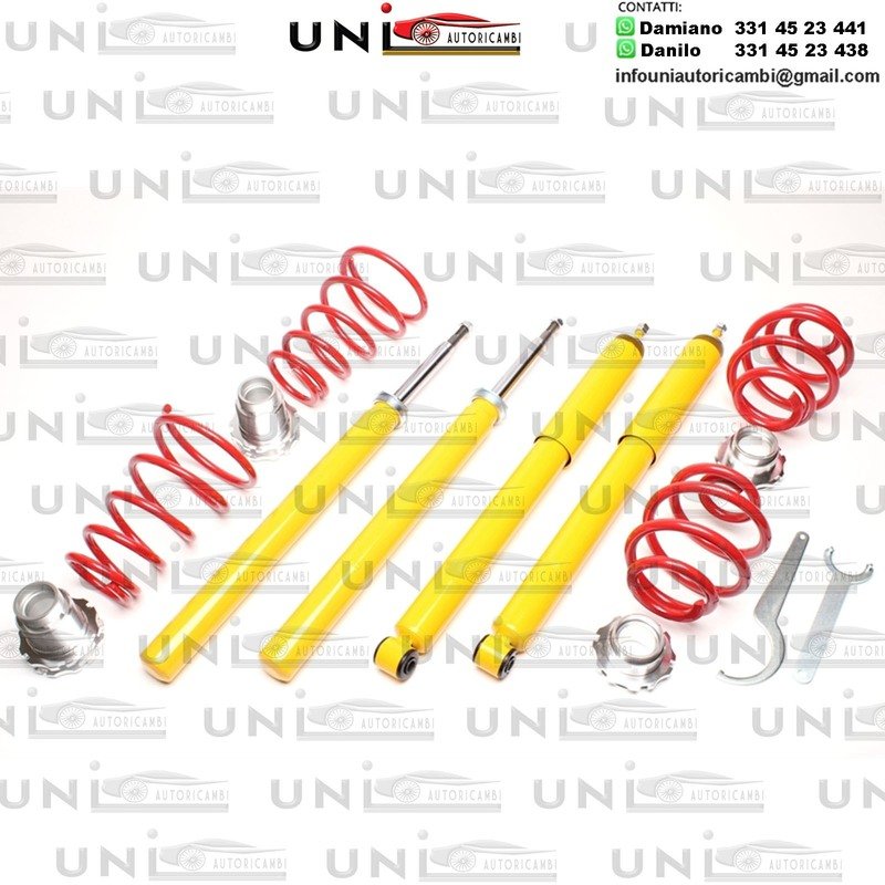 Assetto a GHIERA REGOLABILE 4x Ammortizzatori + 4 Molle per BMW SERIE 3 E30 da 11.1982 - 01.1991 Escluso M3 e Trazione Integrale