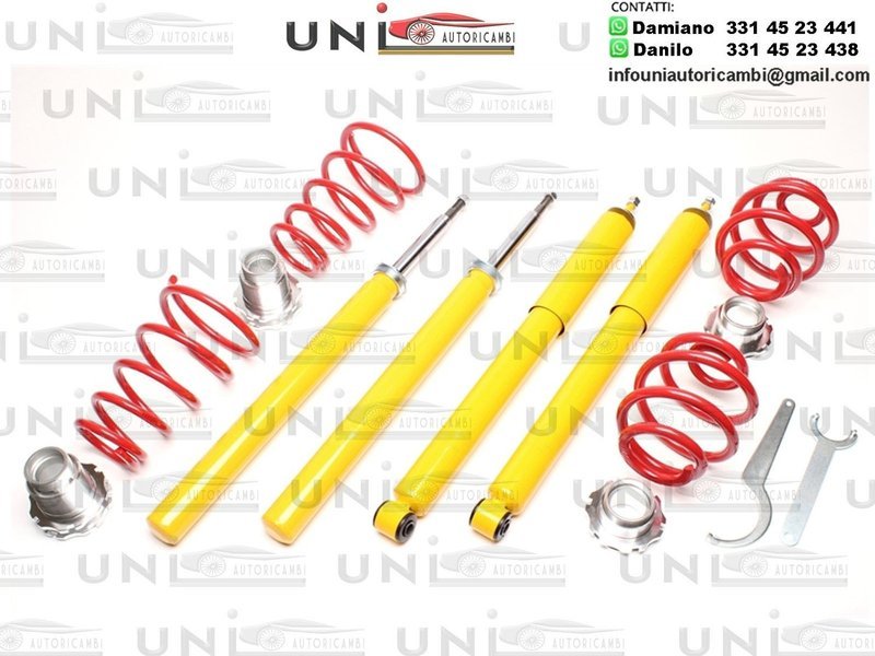 Assetto a GHIERA REGOLABILE 4x Ammortizzatori + 4 Molle per BMW SERIE 3 E30 da 11.1982 - 01.1991 Escluso M3 e Trazione Integrale