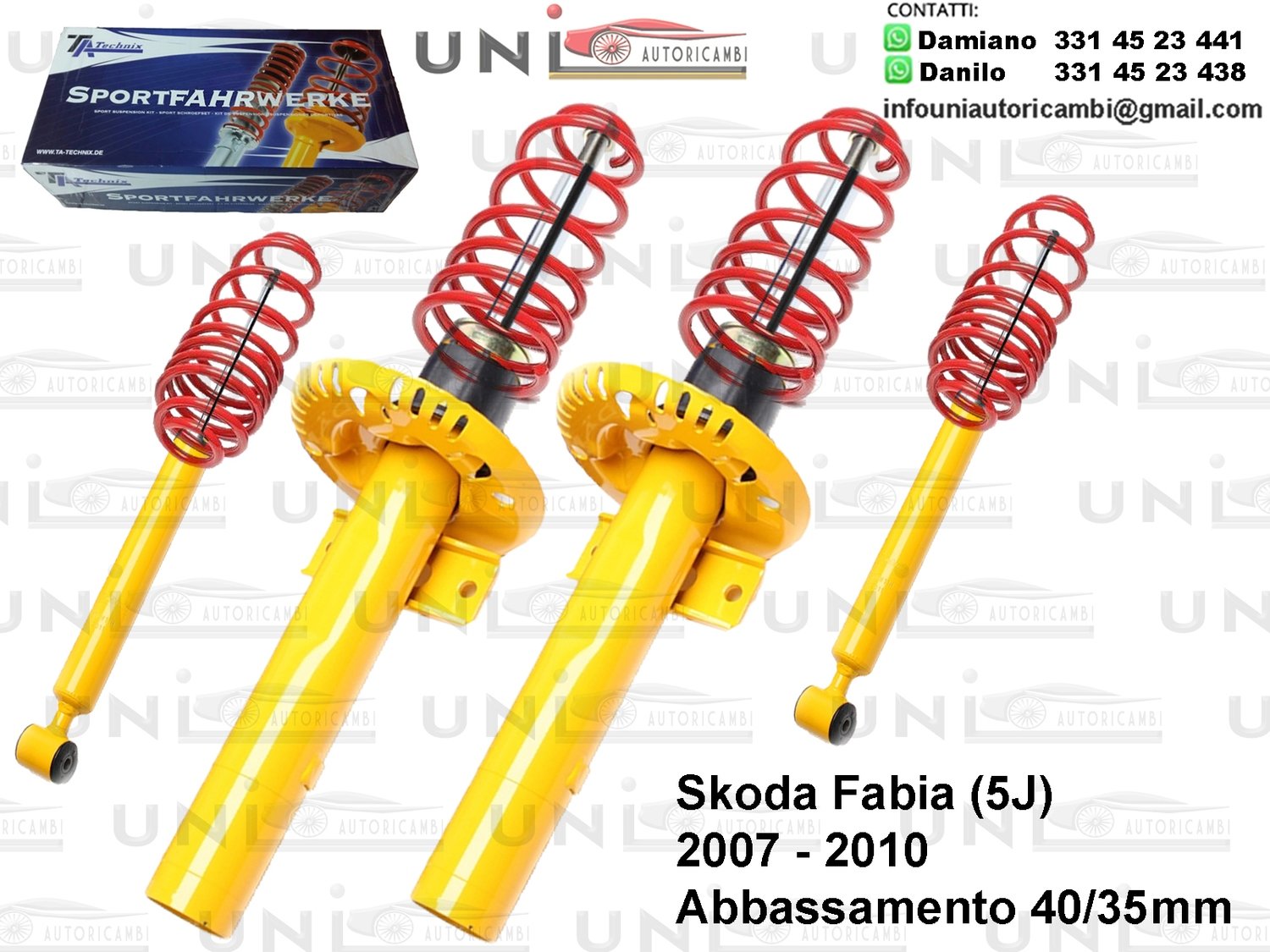 Kit Assetto Sportivo Fisso Tatechnix Skoda Fabia (5J) da 2007 a 04.2010