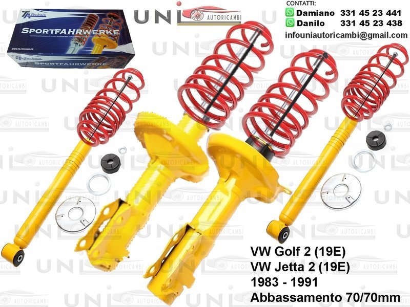 Kit Assetto Sportivo Fisso Tatechnix VW Golf ll / Jetta ll (19E) da 08.1983 a 11.1991
