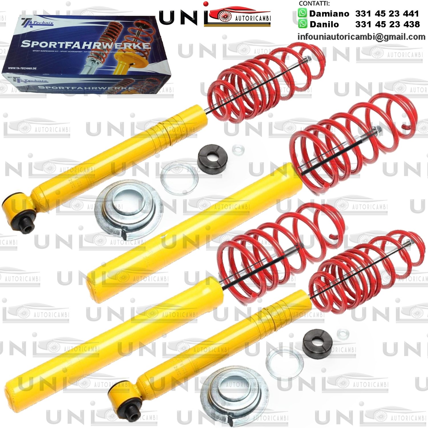 Kit Assetto Sportivo Fisso Tatechnix Audi 50 (86) da 1974 a 1978