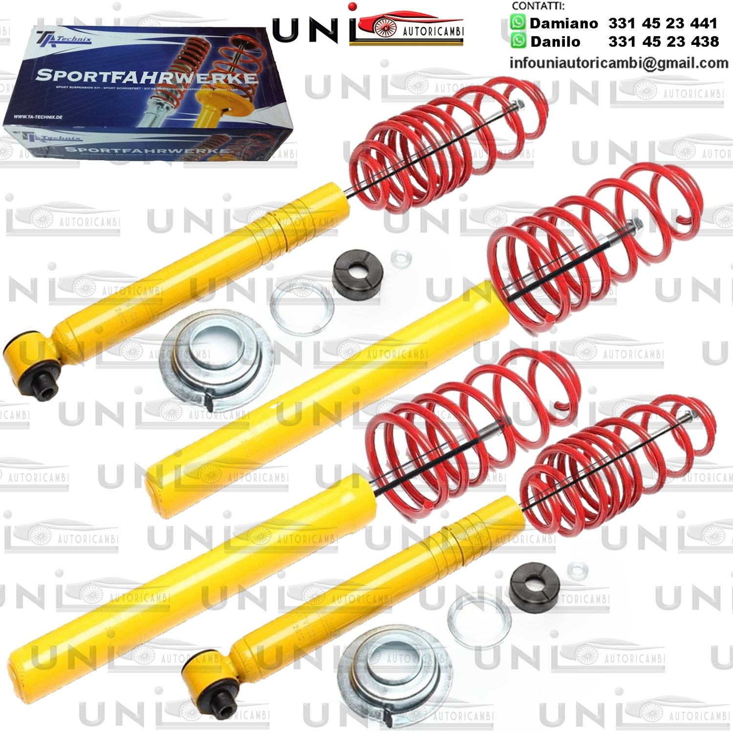 Kit Assetto Sportivo Fisso Tatechnix Audi 80 Berlina + Coupe (81, 85) da 1979 a 1988