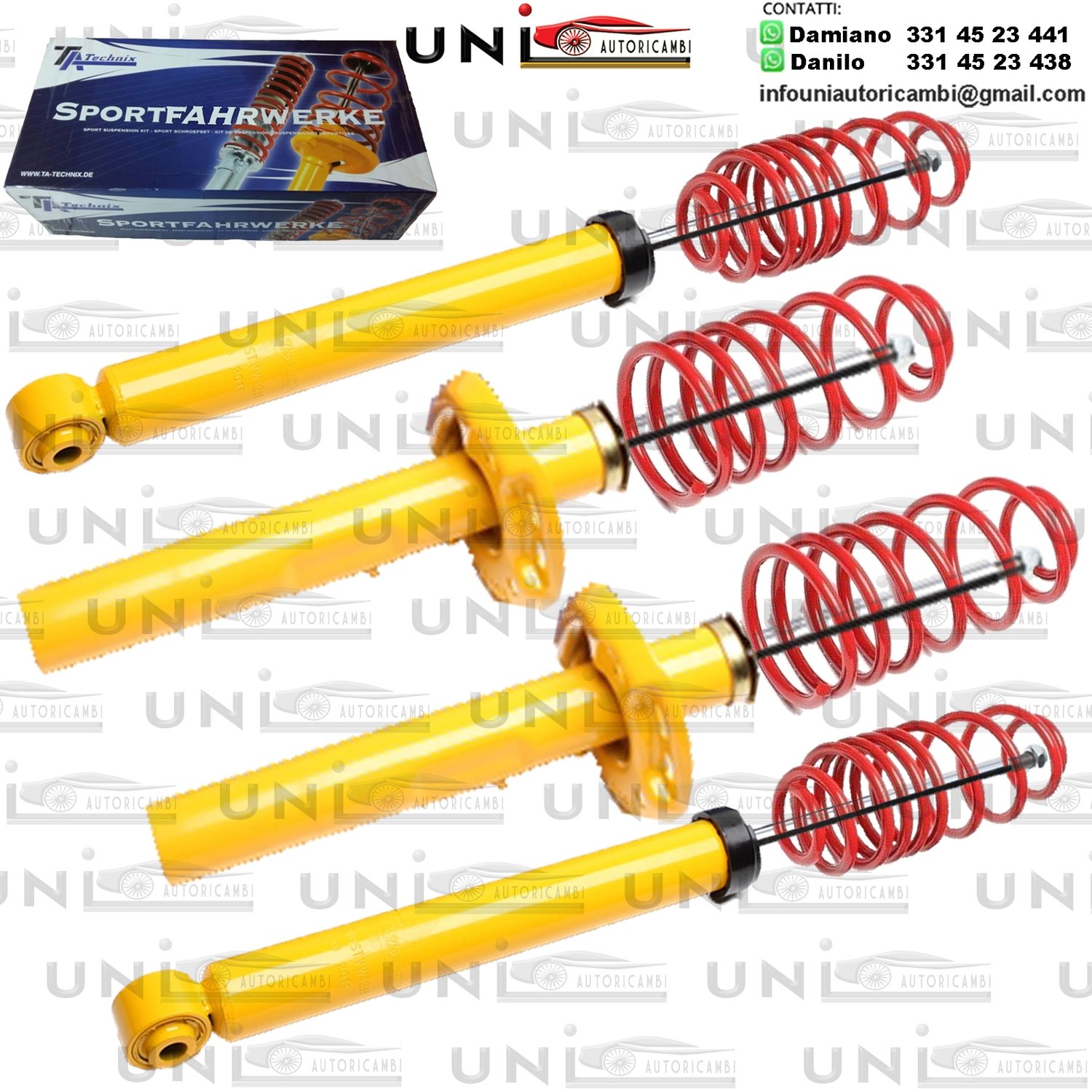 Kit Assetto Sportivo Fisso Tatechnix Audi A3 Berlina (8P) da 2003 a 2012