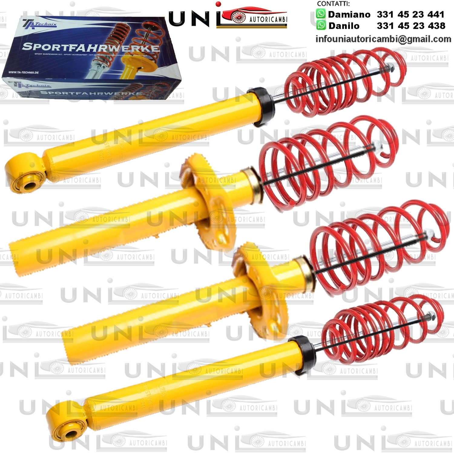 Kit Assetto Sportivo Fisso Tatechnix Audi A3 Berlina (8P) da 2003 a 2012