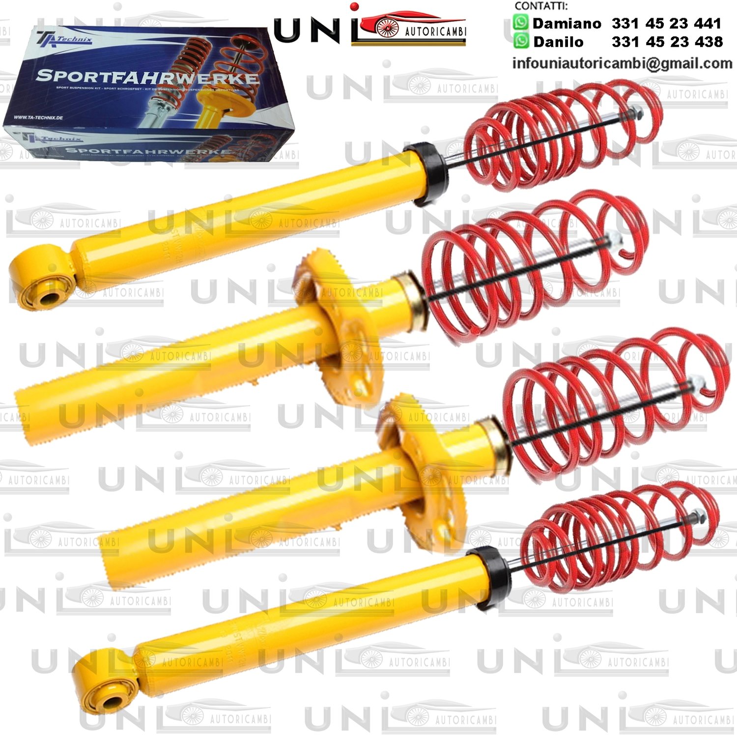 Kit Assetto Sportivo Fisso Tatechnix Audi A3 Berlina (8P) da 2003 a 2012