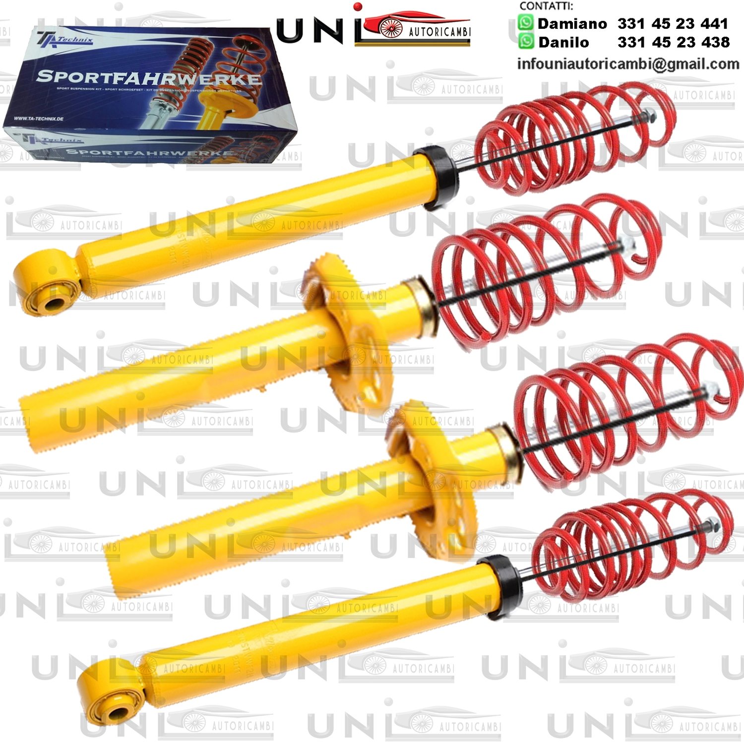 Kit Assetto Sportivo Fisso Tatechnix Audi A3 Berlina (8P) da 2003 a 2012