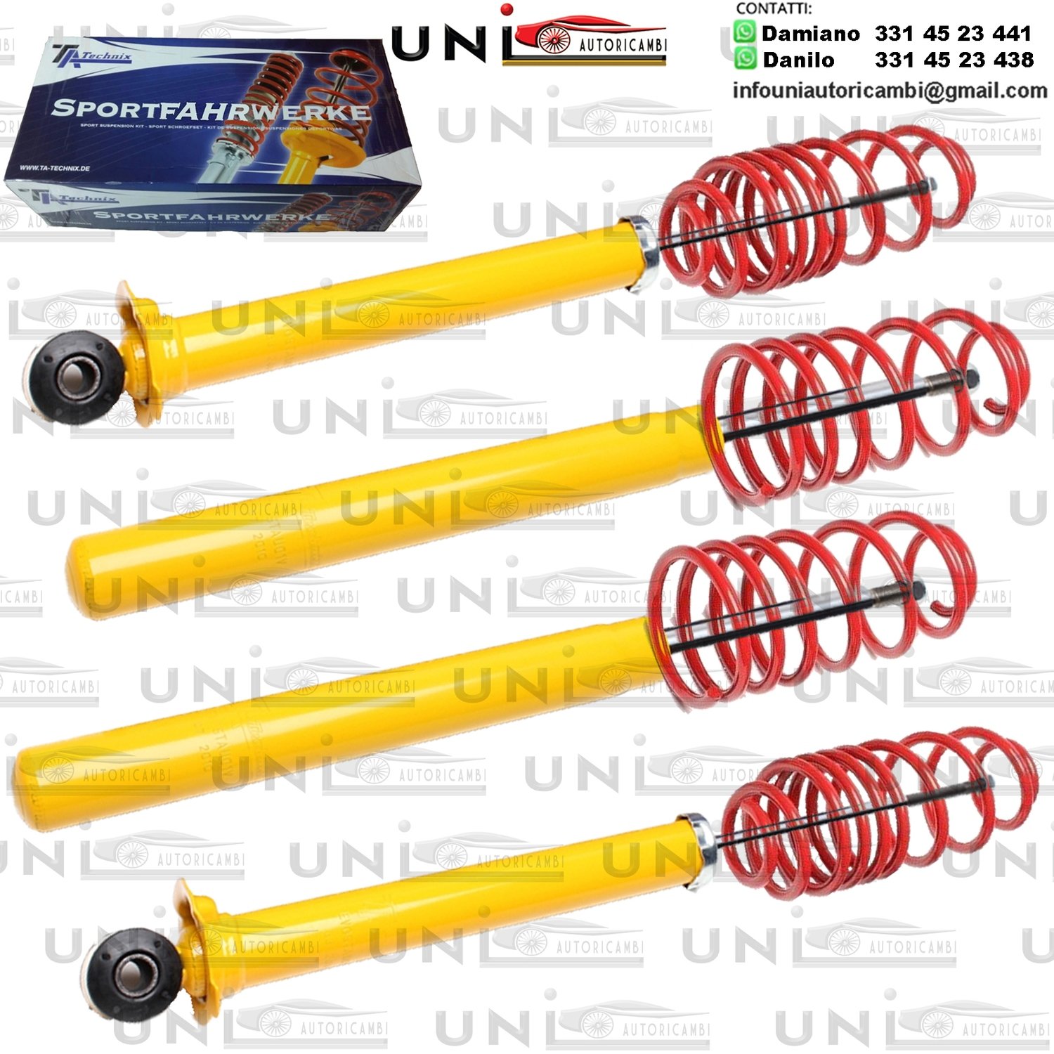 Kit Assetto Sportivo Fisso Tatechnix Audi 80 Berlina (B4, 8C) da 1991 a 1994