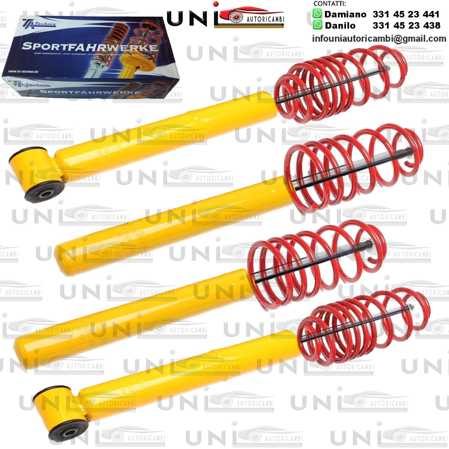 Kit Assetto Sportivo Fisso Tatechnix Audi 100 + 200 Berlina + Avant (43) da 1988 a 1990