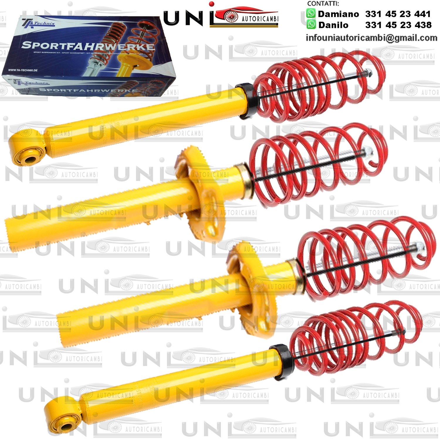 Kit Assetto Sportivo Fisso Tatechnix Audi A3 Berlina + Sportback (8P) da 2004 a 2013