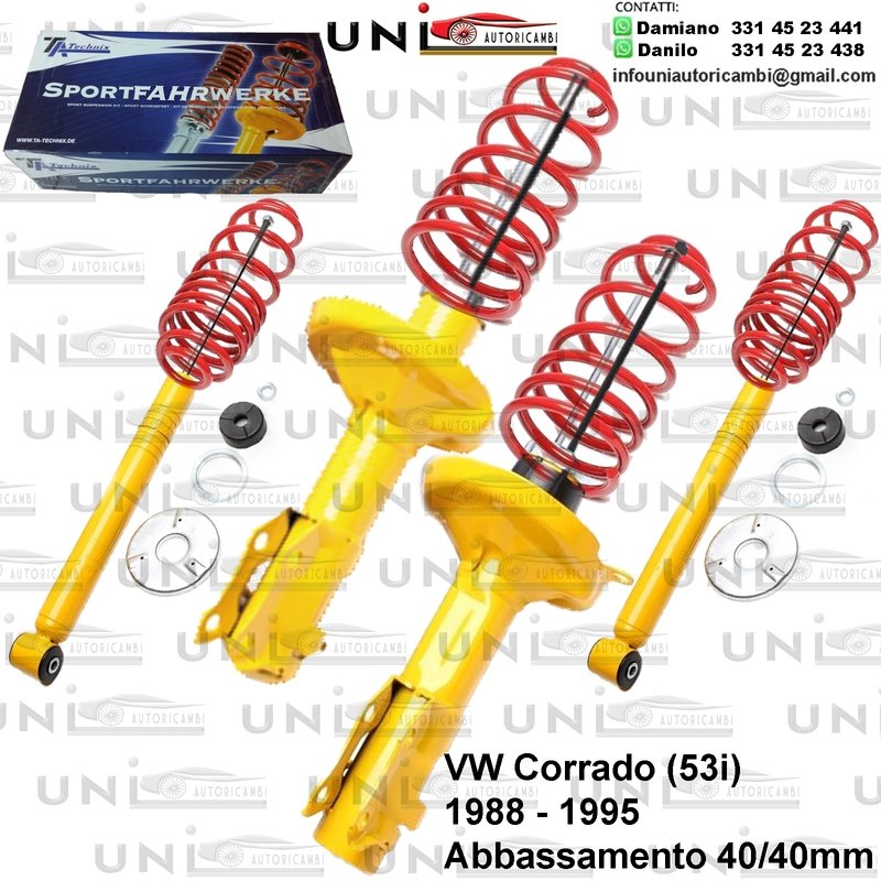 Kit Assetto Sportivo Fisso Tatechnix VW Corrado (53i) da 10.1988 a 07.1995