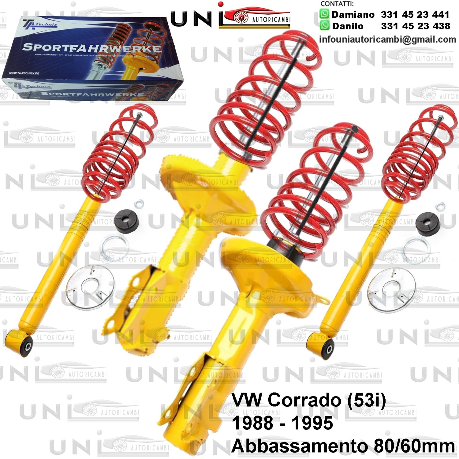 Kit Assetto Sportivo Fisso Tatechnix  VW Corrado (53i) da 10.1988 a 07.1995