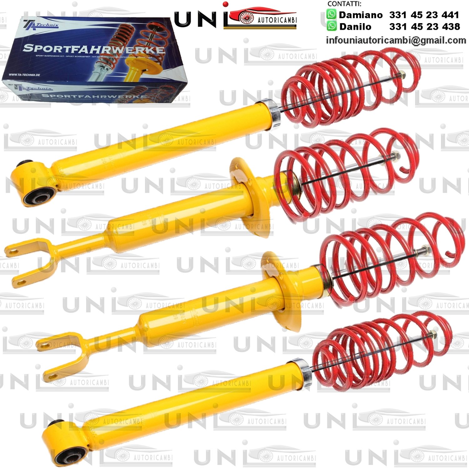 Kit Assetto Sportivo Fisso Tatechnix Audi A4 Berlina (8E-B6+B7) da 2000 a 2008