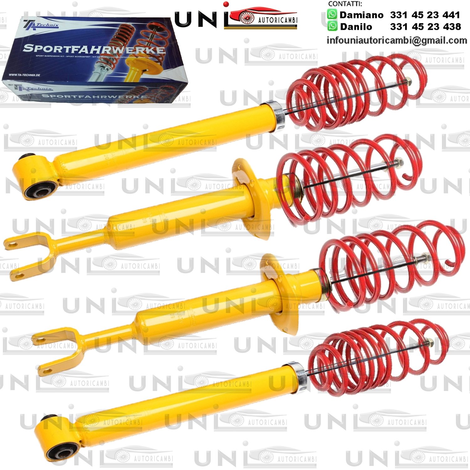 Kit Assetto Sportivo Fisso Tatechnix Audi A4 Berlina (8E-B6+B7) da 2000 a 2008