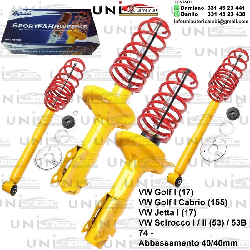 Kit Assetto Sportivo Fisso Tatechnix VW Golf I (17) da 1974 -