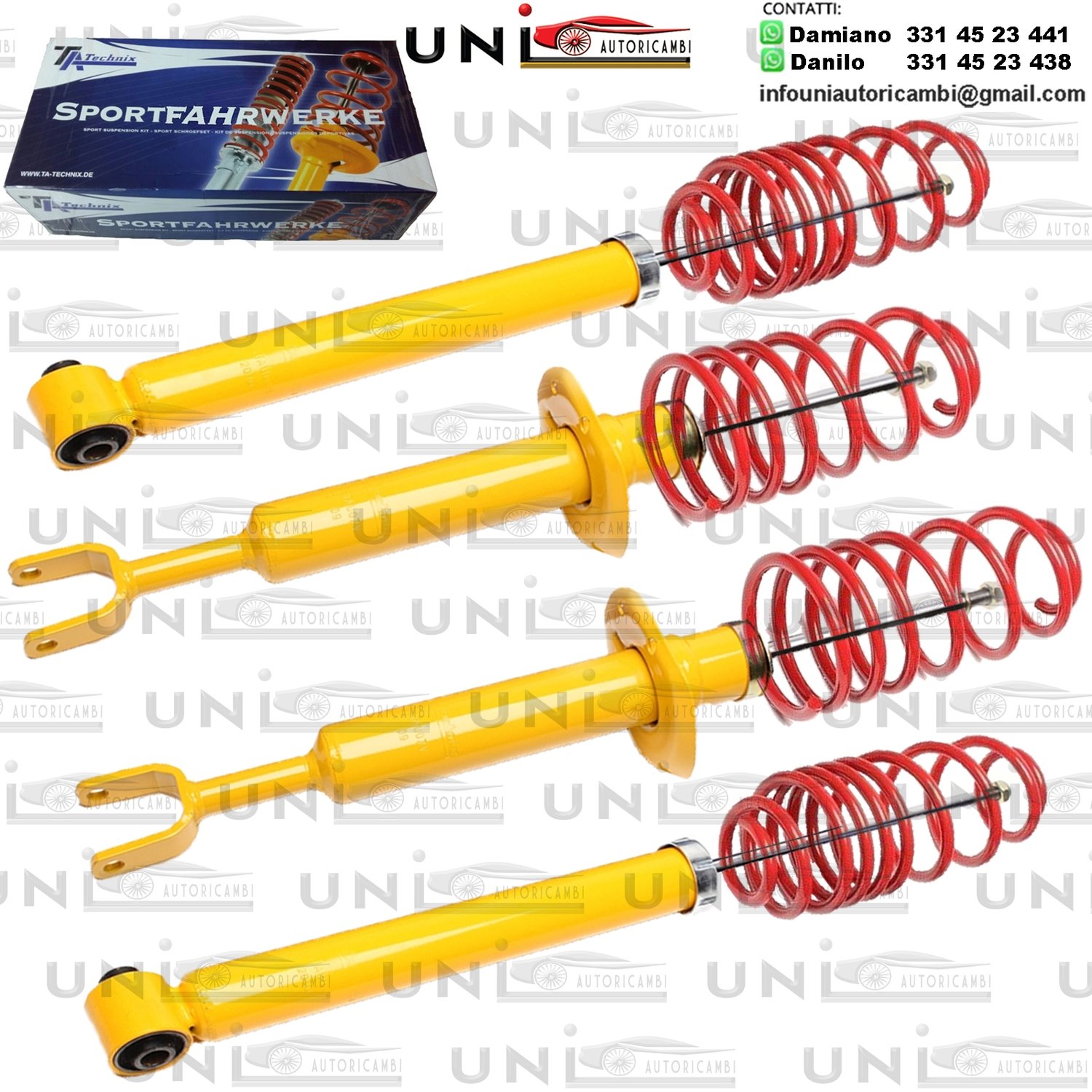 Kit Assetto Sportivo Fisso Tatechnix Audi A4 Berlina (8E-B6+B7) da 2000 a 2008
