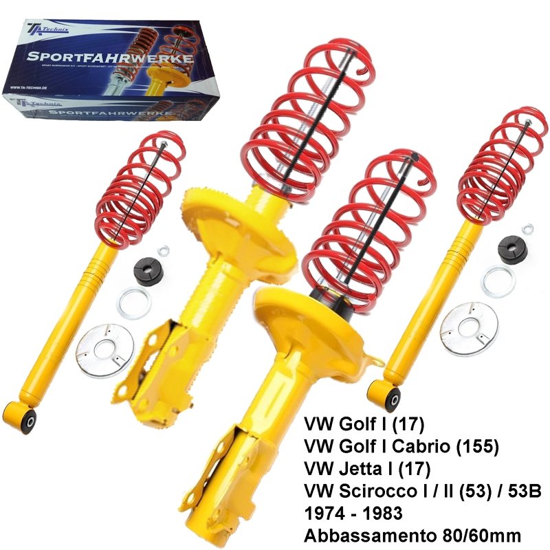 Kit Assetto Sportivo Fisso Tatechnix VW Golf I (17) da 04.1974 a 08.1983