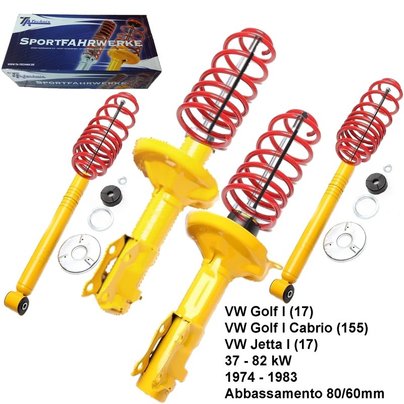 Kit Assetto Sportivo Fisso Tatechnix VW Golf I (17) da 04.1974 a 08.1983