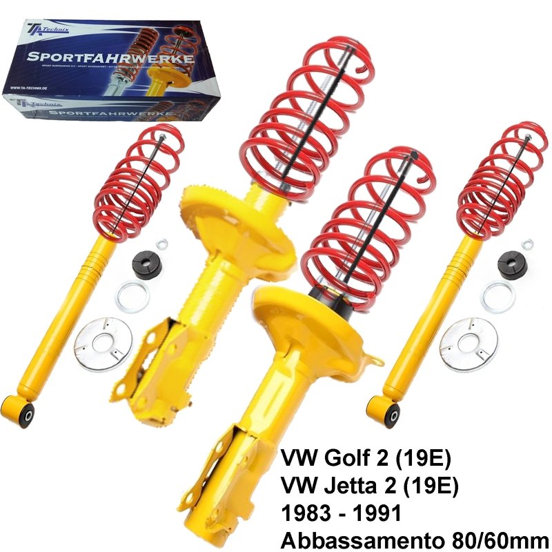 Kit Assetto Sportivo Fisso Tatechnix VW Golf ll (19E) da 08.1983 a 11.1991